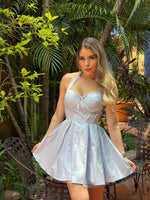 VESTIDO AZUL CORTE A