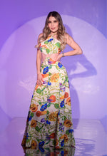 VESTIDO FLORES ABERTURA TORZO