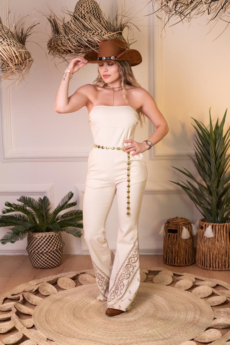 PALAZZO BEIGE STRAPLE