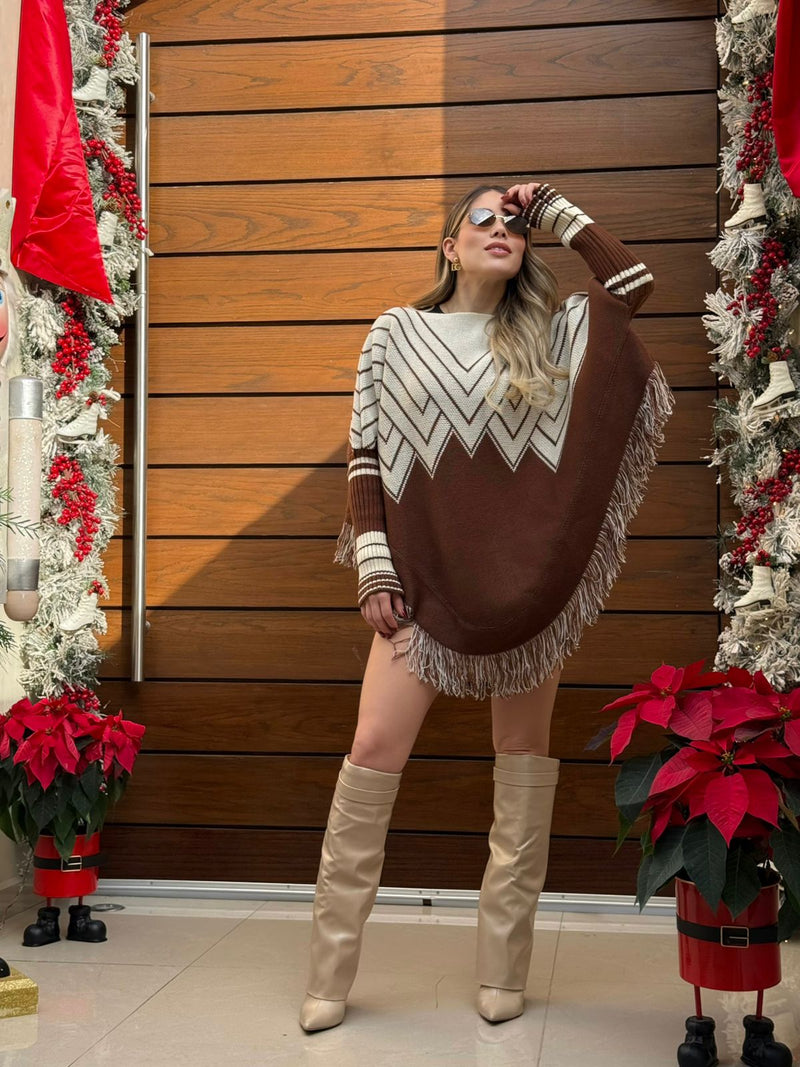 CAPA CAFE TEJIDA FLECOS