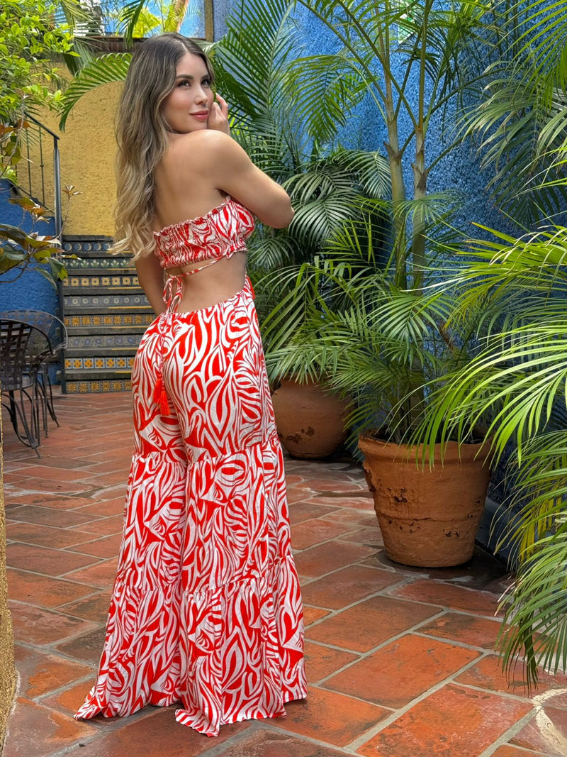 PALAZZO ZEBRA ROJO