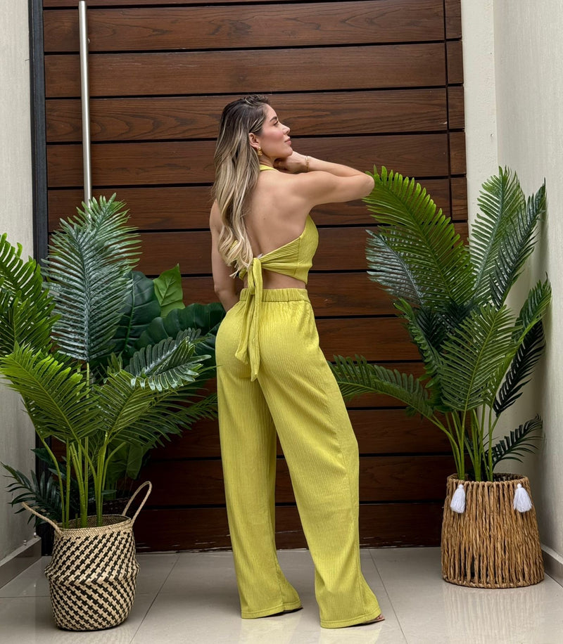 SET VERDE LIMON DE PANTALON