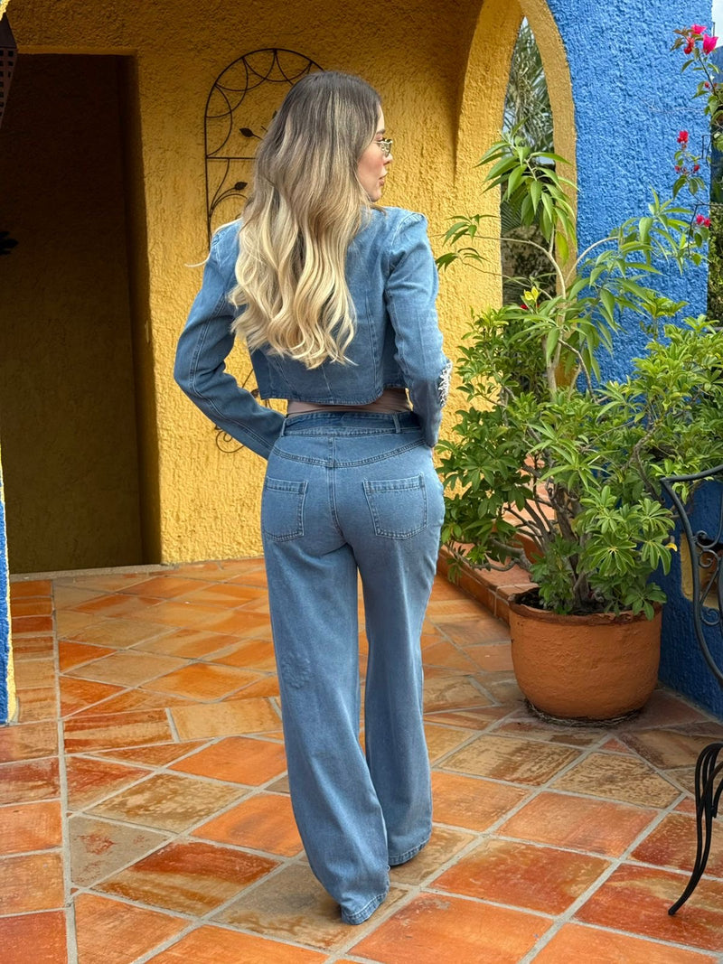 SET MEZCLILLA DE CHAMARRA Y PANTALON
