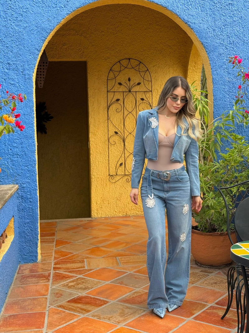 SET MEZCLILLA DE CHAMARRA Y PANTALON