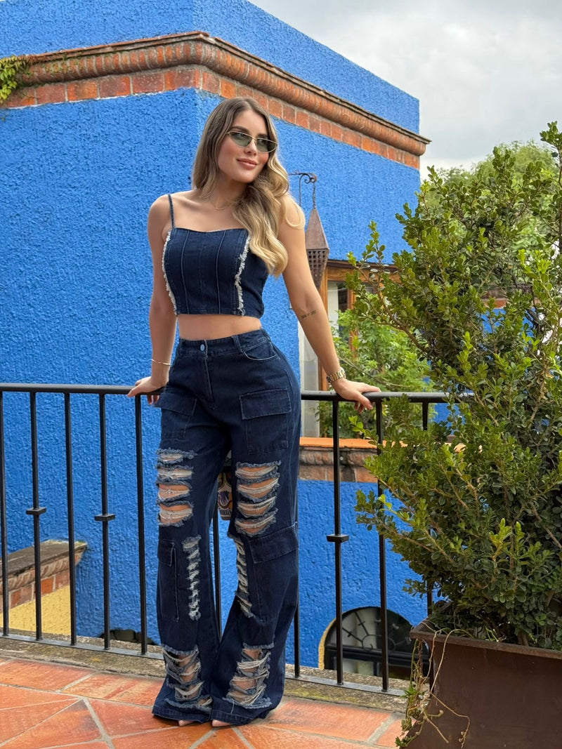 SET MEZCLILLA PANTALON