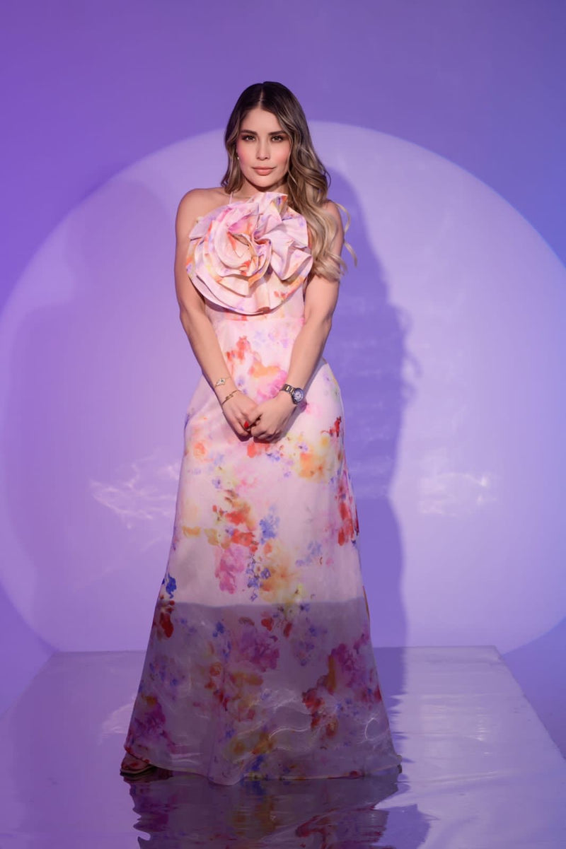 VESTIDO FLOR 3D