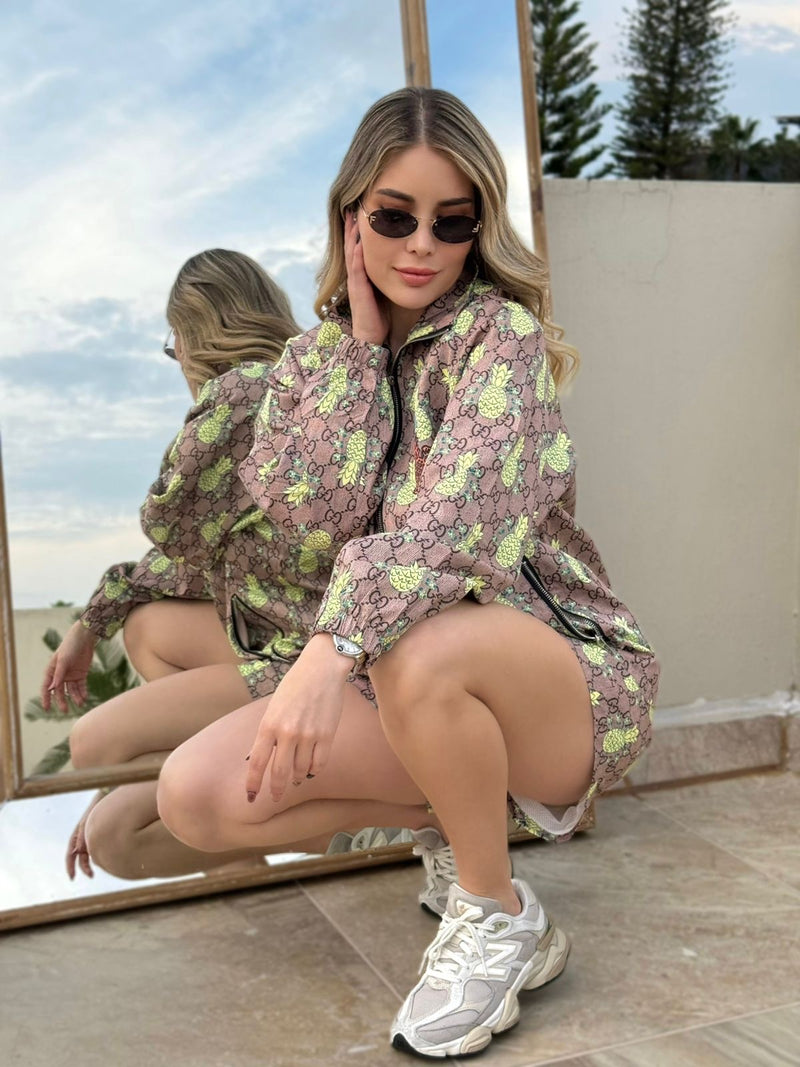 SET BEIGE PIÑAS DUP