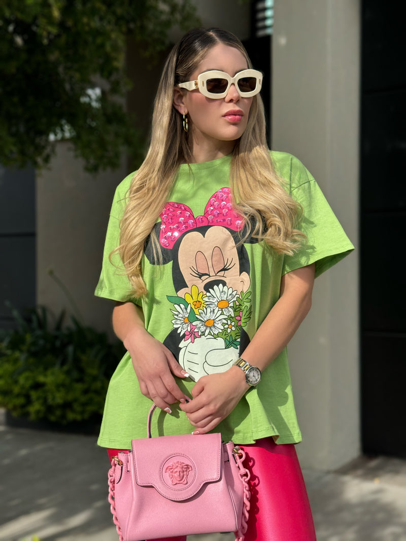 PLAYERA VERDE MINNIE