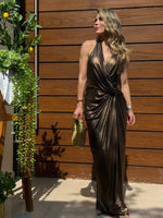 VESTIDO CAFE ABERTURA PIERNA