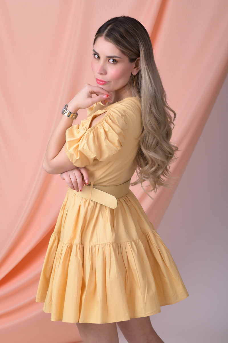 VESTIDO AMARILLO CORTO