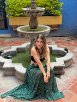 VESTIDO VERDE CORSET