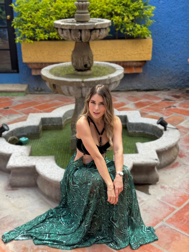 VESTIDO VERDE CORSET