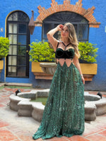 VESTIDO VERDE CORSET
