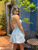 VESTIDO AZUL CORTE A