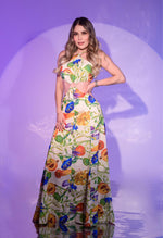 VESTIDO FLORES ABERTURA TORZO