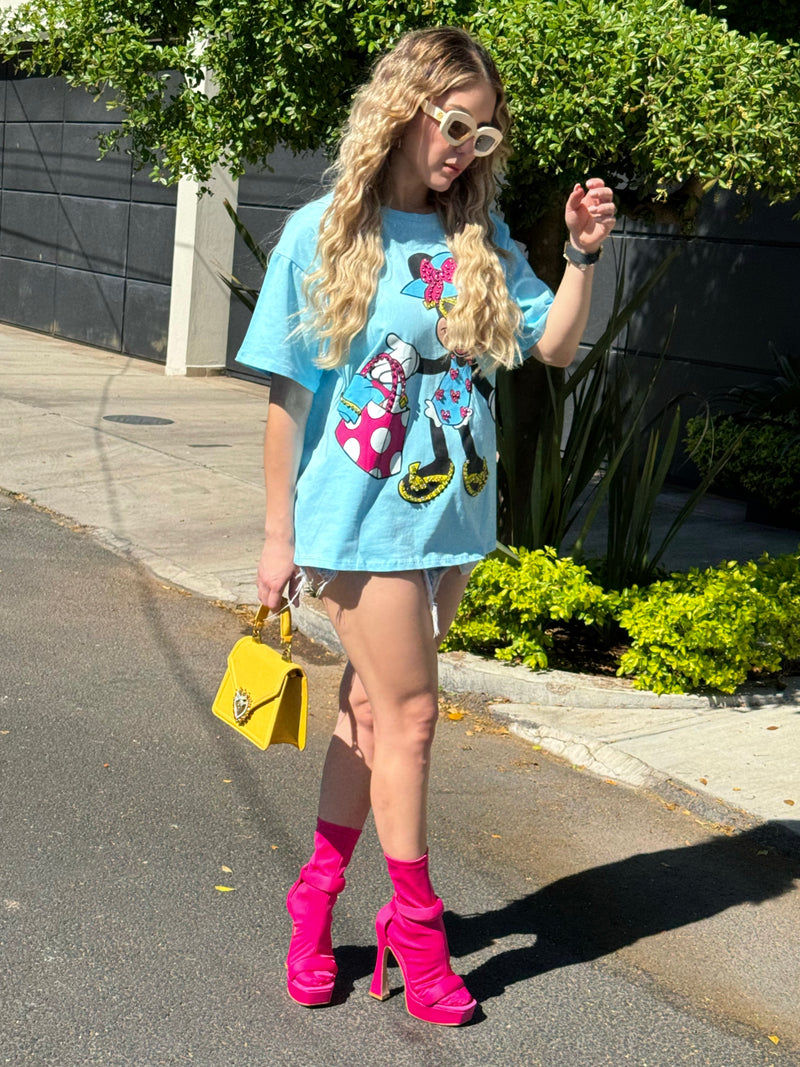 PLAYERA AZUL MINNIE
