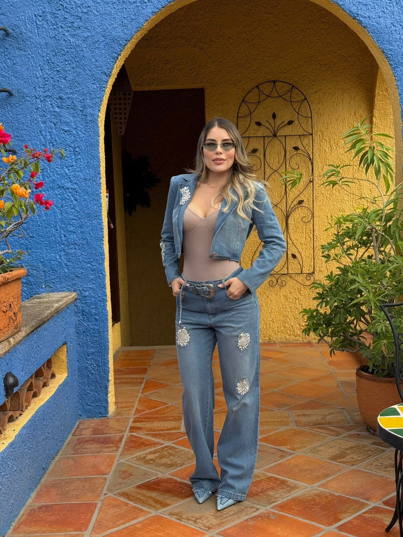 SET MEZCLILLA DE CHAMARRA Y PANTALON