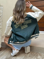 CHAMARRA VERDE VINIPIEL BOMBER