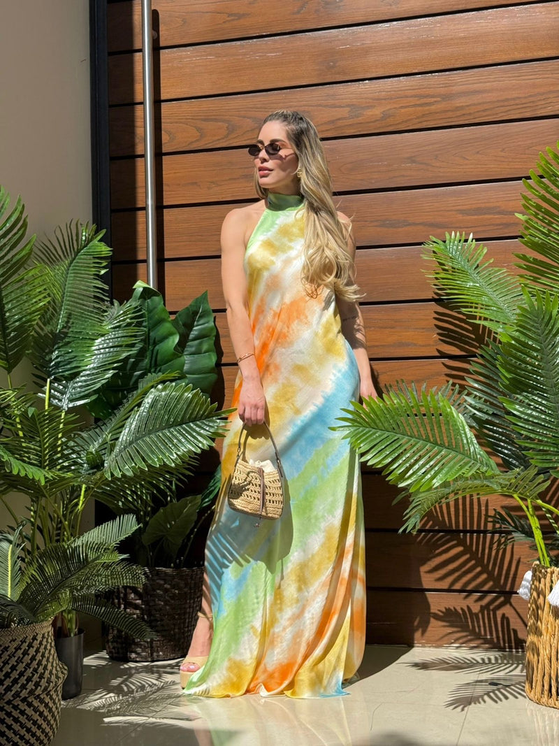 VESTIDO COLORES SATINADO