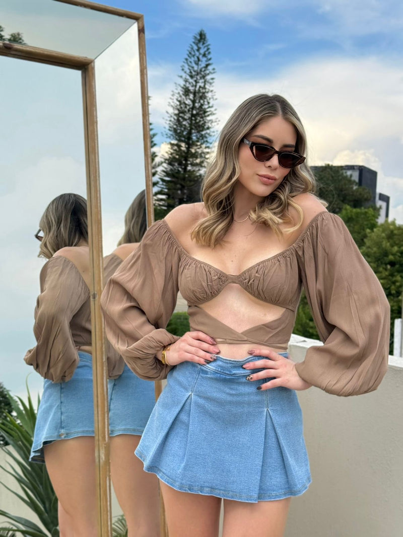 SHORT FALDA MEZCLILLA