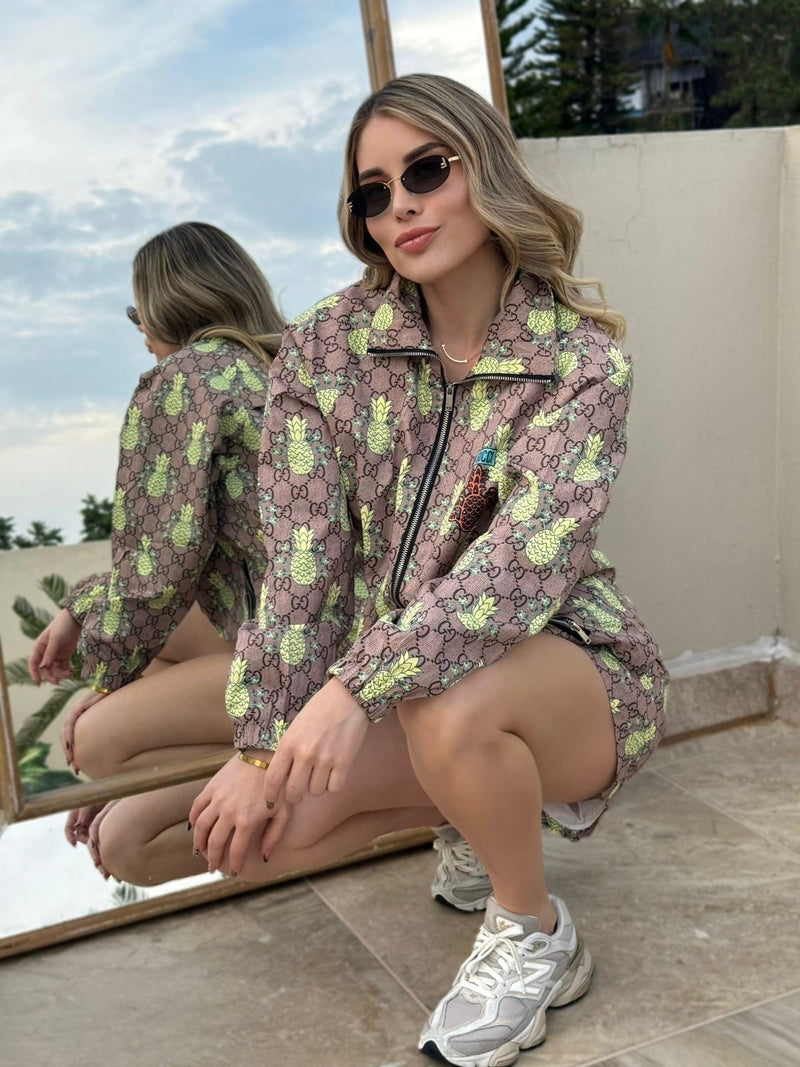 SET BEIGE PIÑAS DUP