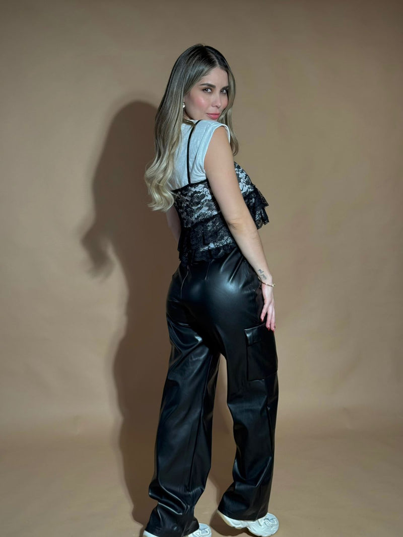 PANTALON NEGRO VINIPIEL