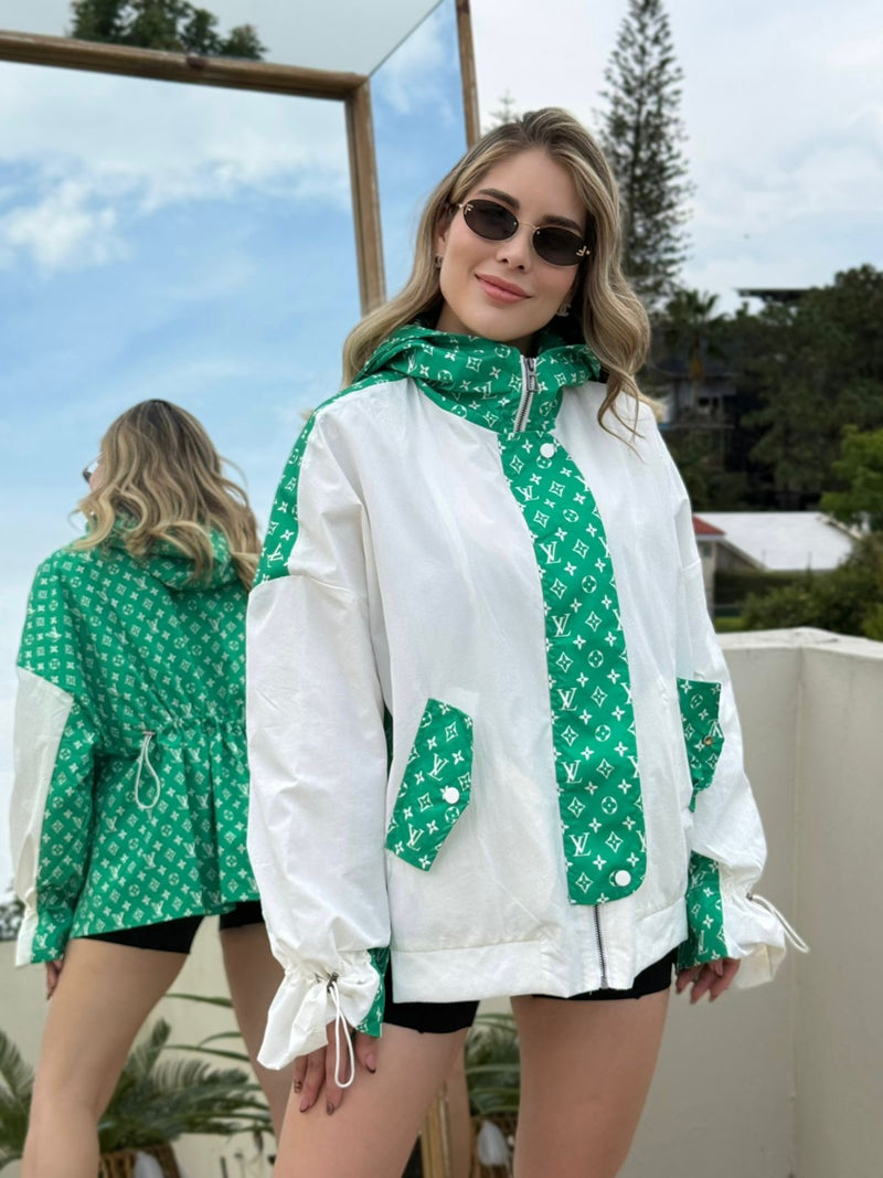 CHAMARRA BLANCA/VERDE DUP