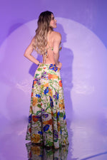 VESTIDO FLORES ABERTURA TORZO