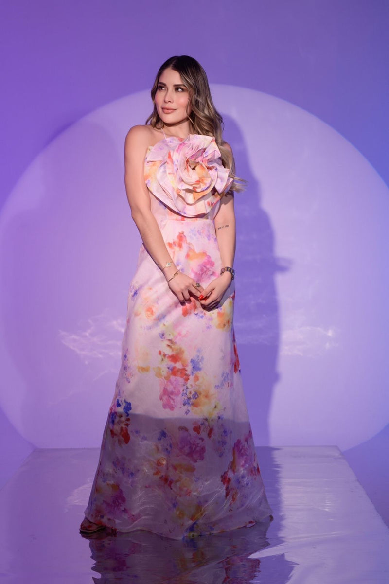 VESTIDO FLOR 3D