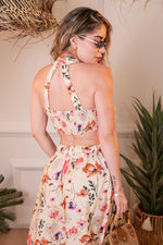 SET AMARILLO ESTAMPADO FLORES