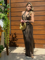 VESTIDO CAFE ABERTURA PIERNA