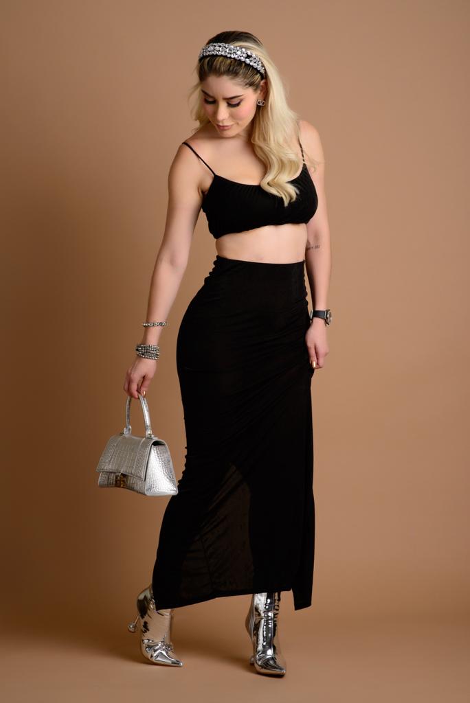SET NEGRO FALDA