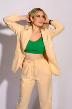 SET BEIGE LENTEJUELAS