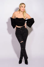 PANTALON MEZCLILLA PIEDRAS