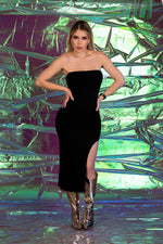 VESTIDO NEGRO STRAPLE