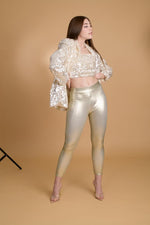 LEGGINS VINIPIEL DORADO