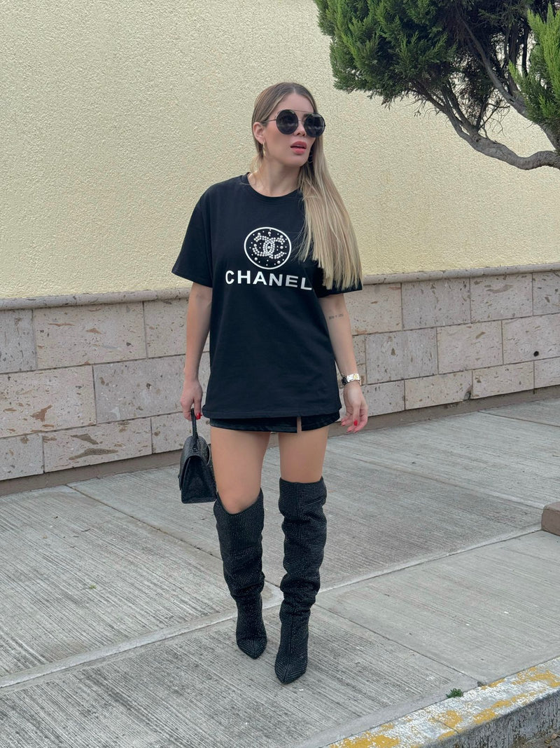 PLAYERA CHANEL NEGRA