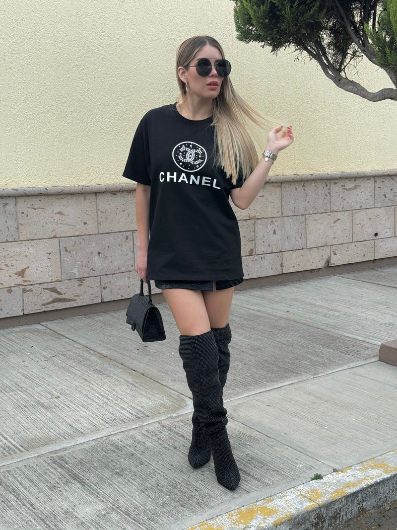 PLAYERA CHANEL NEGRA