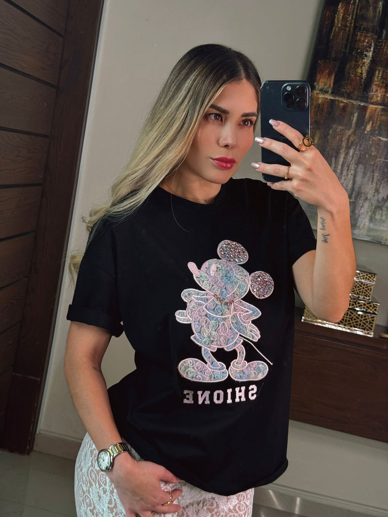 PLAYERA NEGRA MICKIE MOUSE