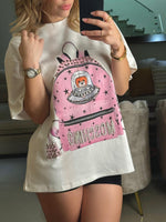 PLAYERA BLANCA MOCHILA MOSCHINO