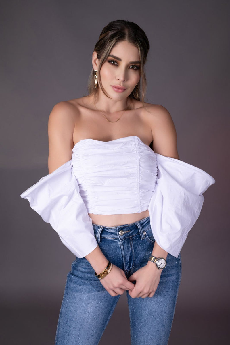 BLUSA CAMPESINA BLANCA