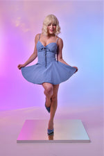 VESTIDO MEZCLILLA CORTE A