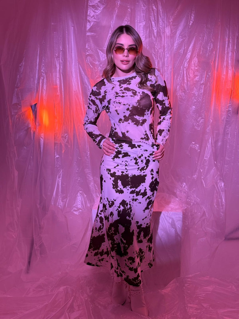 FALDA ESTAMPADO VACA