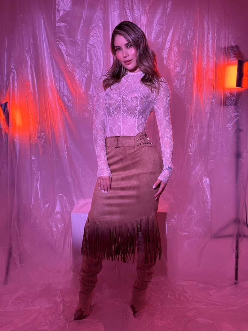 FALDA CAMEL FLECOS
