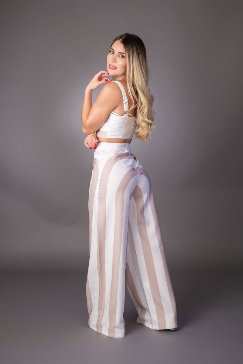 SET BEIGE PANTALON RALLAS