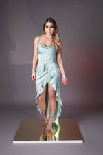 VESTIDO AZUL CON CORSET