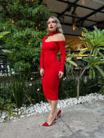 VESTIDO ROJO LAPIZ