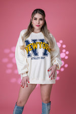 SUDADERA BEIGE NEW YORK