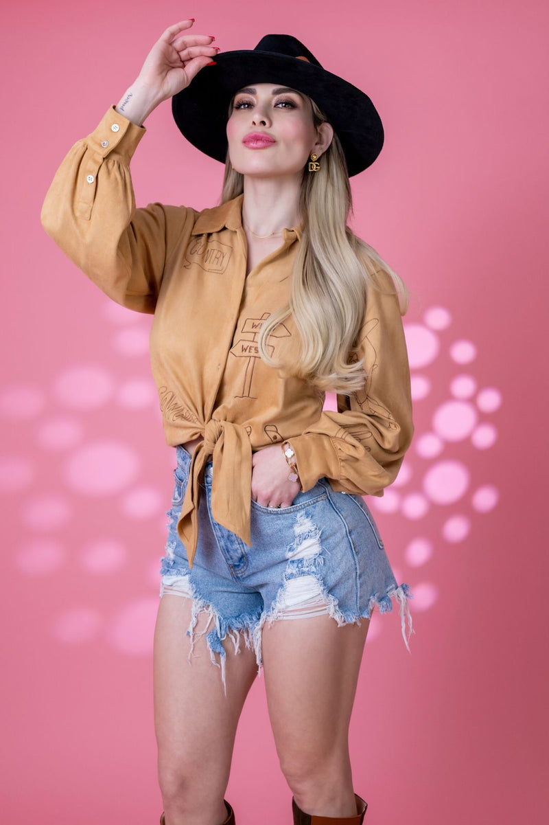 BLUSA CAMEL VAQUERA