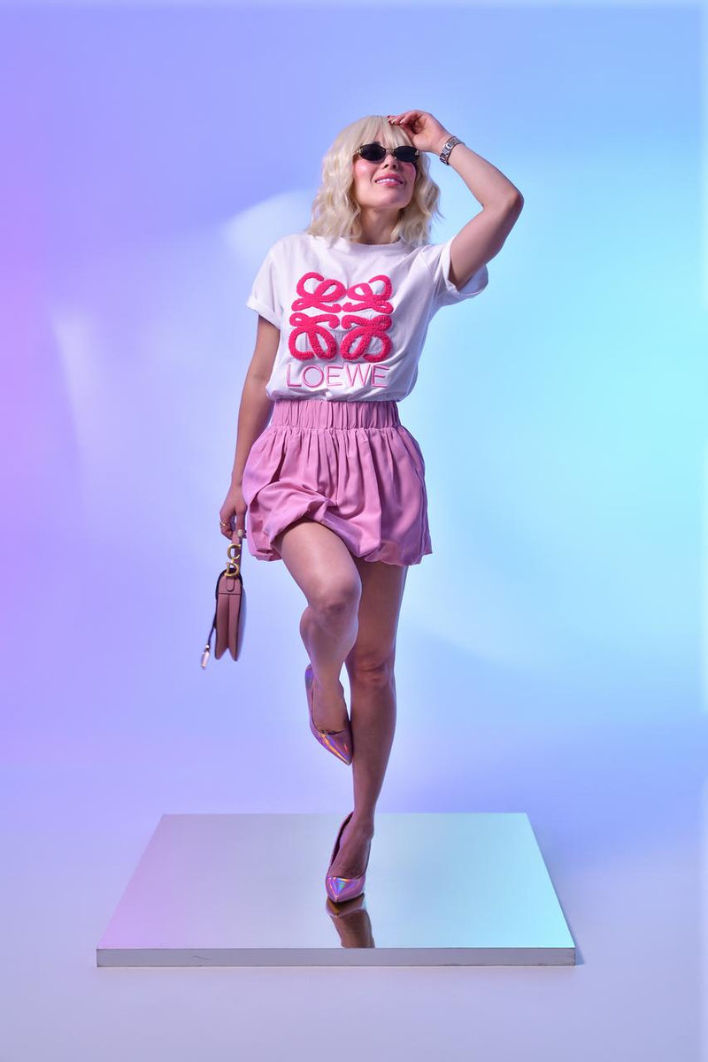 FALDA ROSA GLOBO